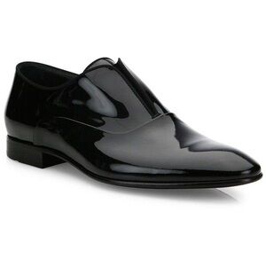 Hugo Boss Black Patent Leather Tuxedo Shoes Derby Mint US 8.5